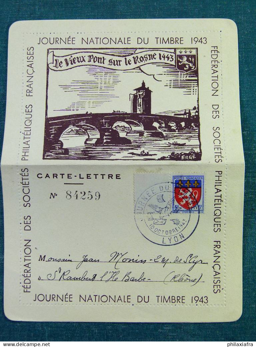 Lot De 16 Cartes Postales Et Cartes Maximum France, Années 1940, Jour Du Timbre - Verzamelingen