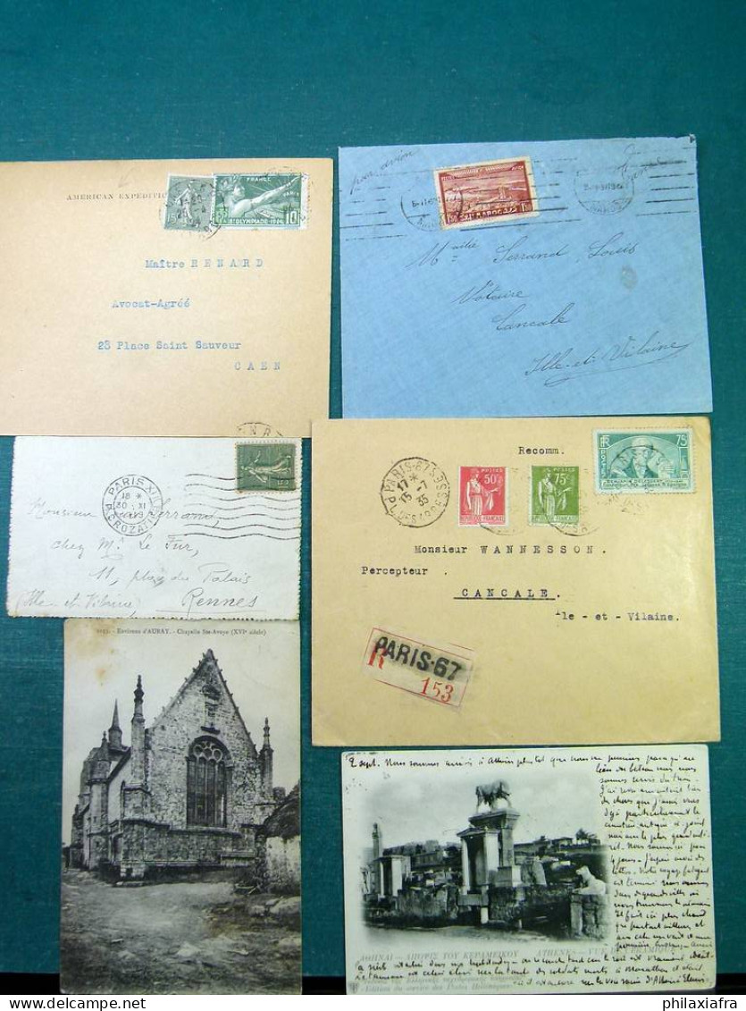 Collection Monde Enveloppes Cartes Postales Entire Classiques Et Préfilatélique. - Verzamelingen (in Albums)