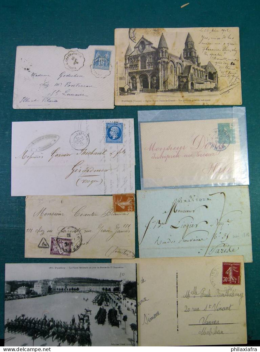 Collection Monde Avec Enveloppes Et Cartes Postales De Voyagé, De Classiques - Collections (with Albums)