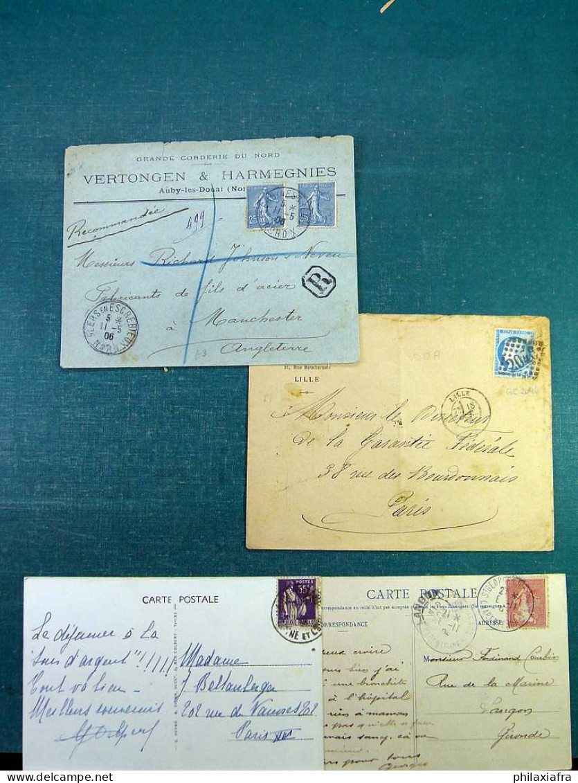 Collection Monde avec enveloppes et cartes postales de voyagé, de classiques