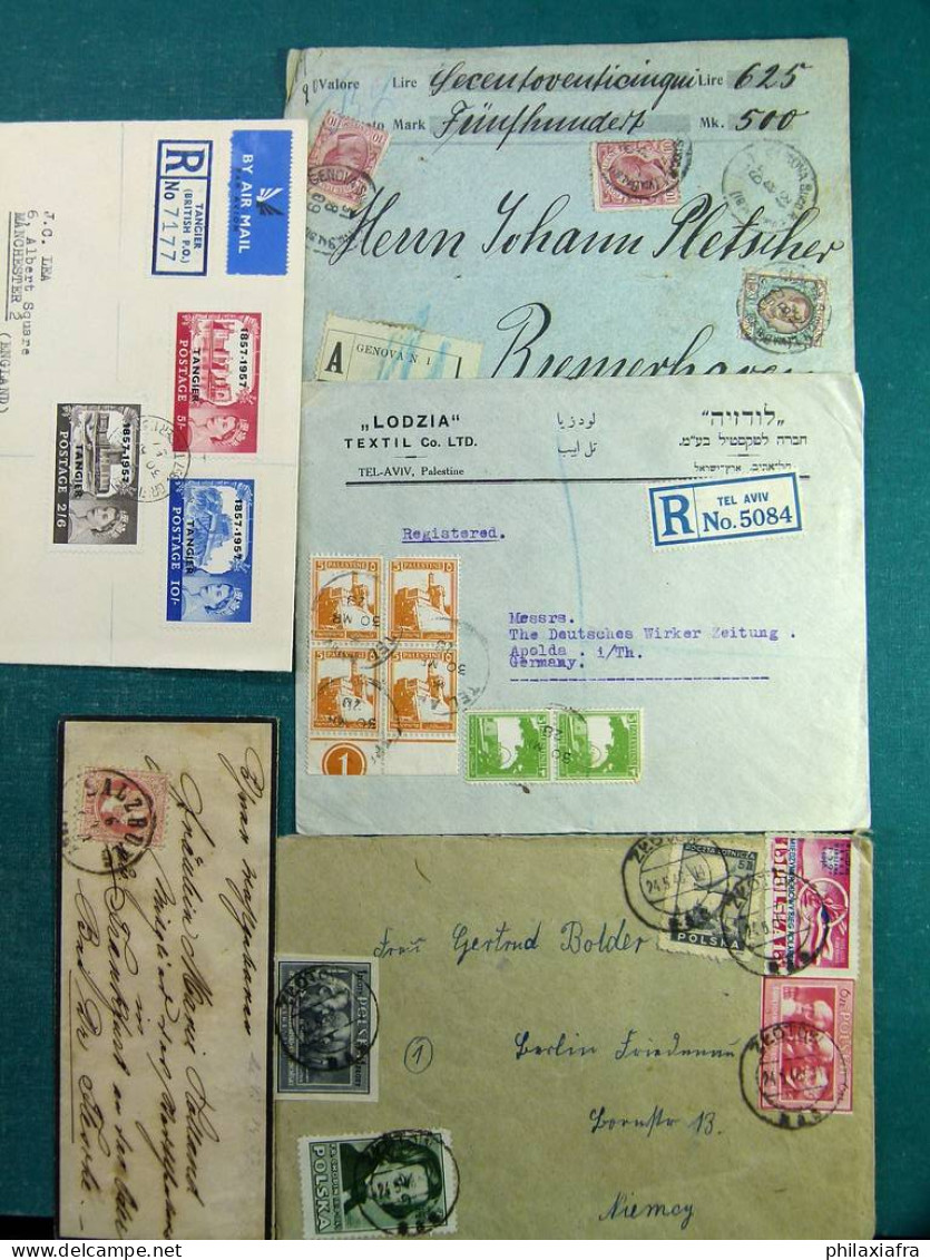 Collection d'histoire postale Monde enveloppes voyagé, période classique et semi