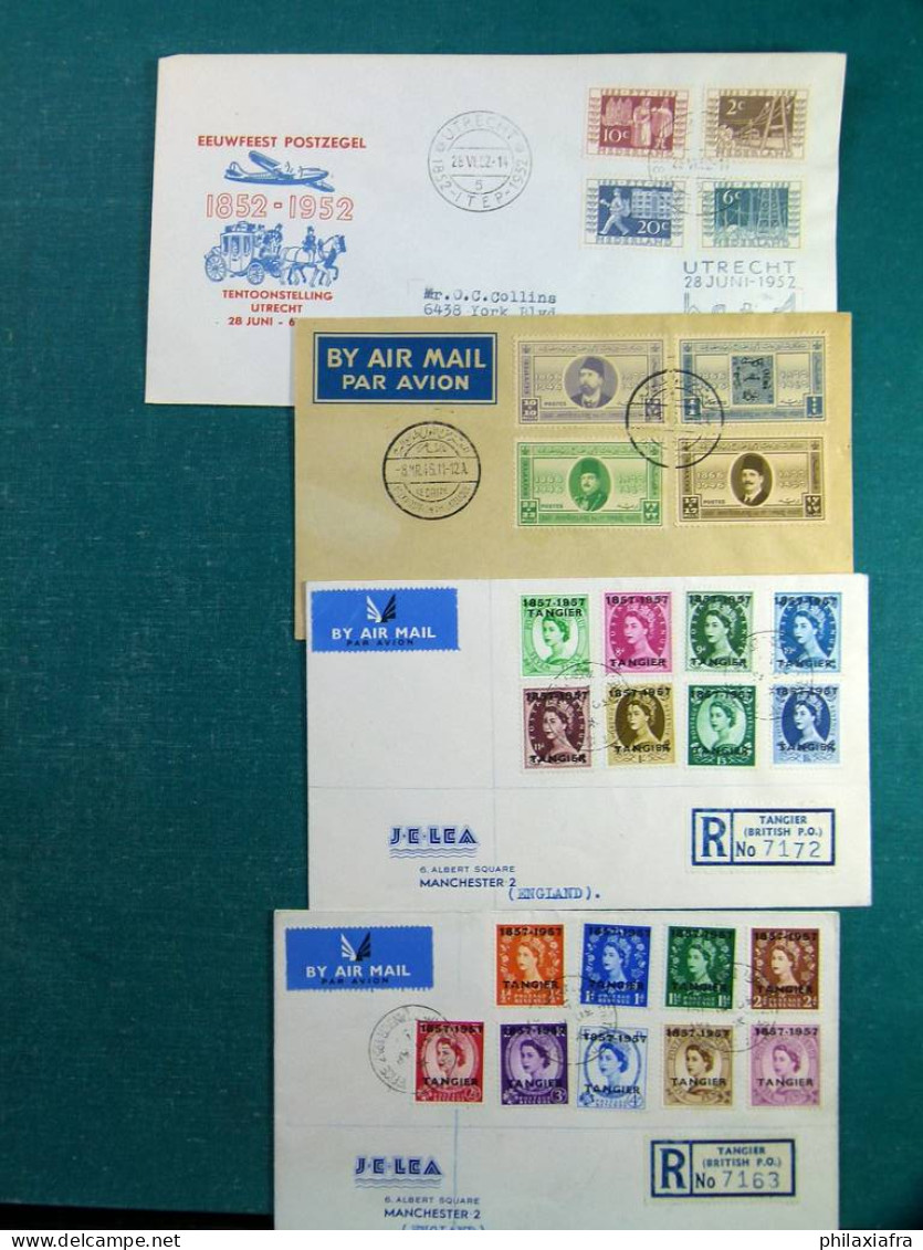 Collection d'histoire postale Monde enveloppes voyagé, période classique et semi