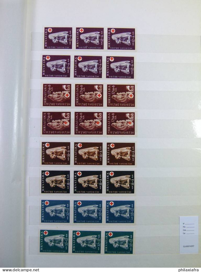 Immense stock d'épreuves et d'essais de timbres, neufs ** répétés 1000 timbres