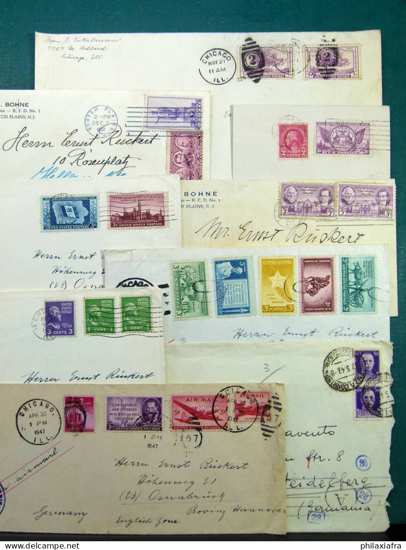 Collection Histoire Postale Monde Entire Postaux Enveloppes Voyagé Censurés - Sammlungen (im Alben)