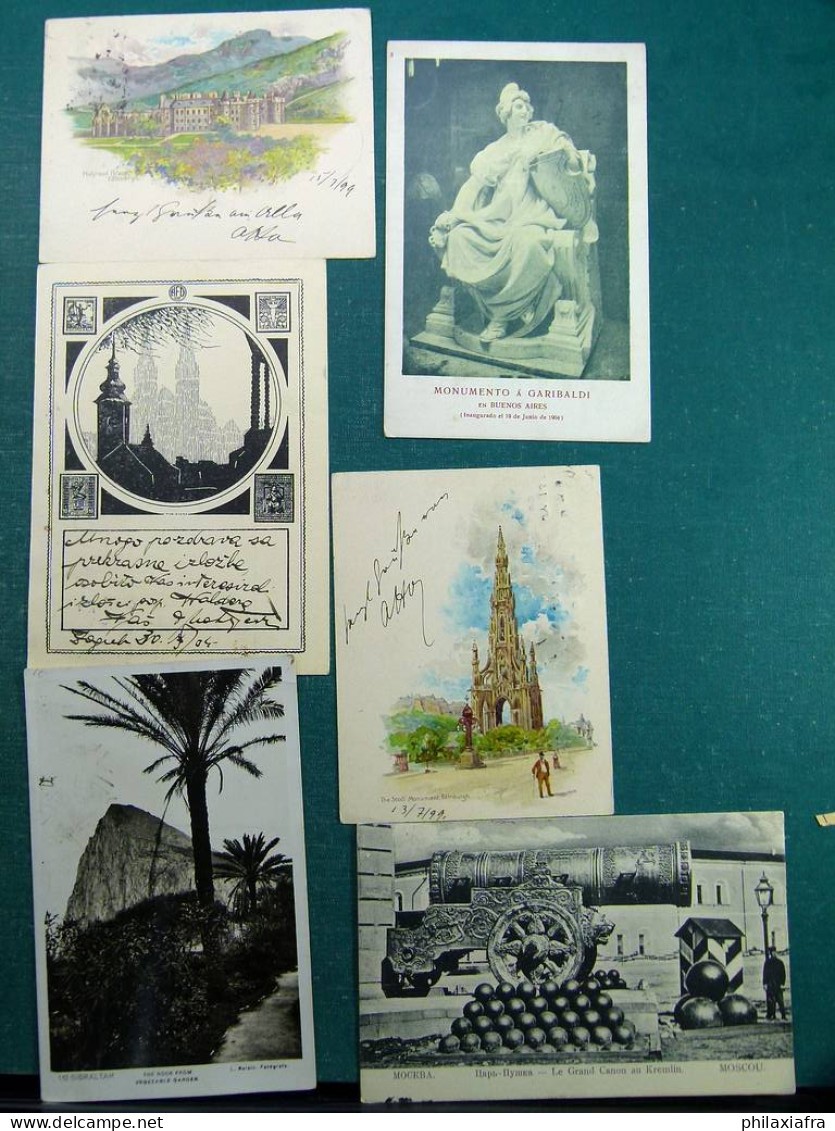 Lot de 28 cartes postales, petit format, période classique, Monde.