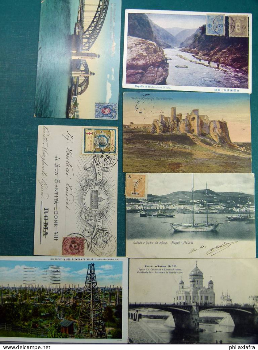 Lot de 28 cartes postales, petit format, période classique, Monde.