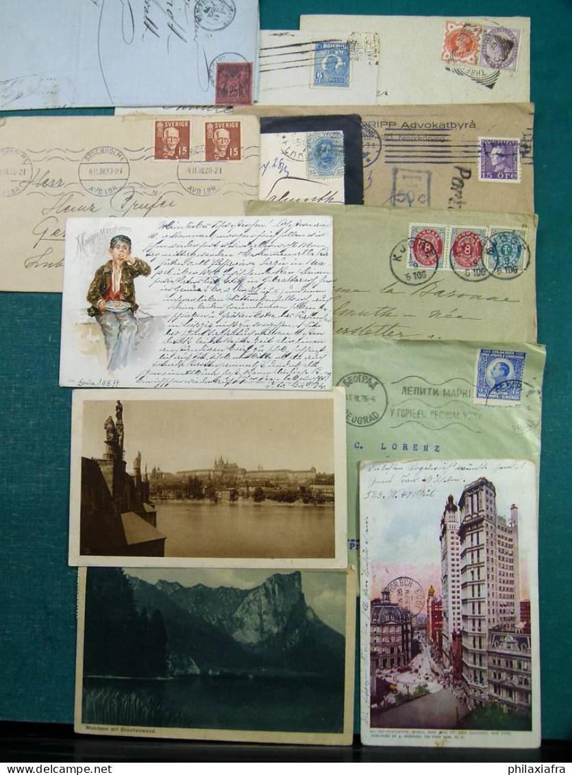 Collection D'histoire Postale Monde, Avec Enveloppes Voyagé, Seule Classiques - Collezioni (in Album)