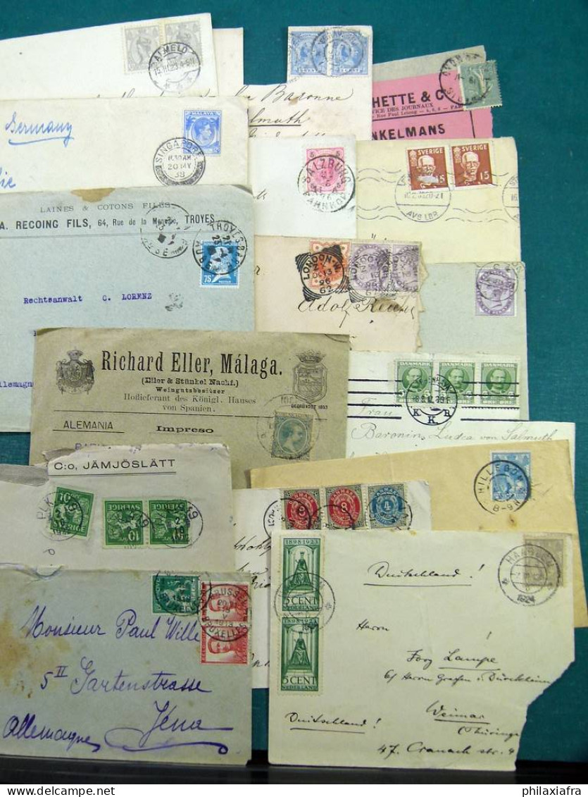 Collection d'histoire postale Monde, avec enveloppes voyagé, seule classiques