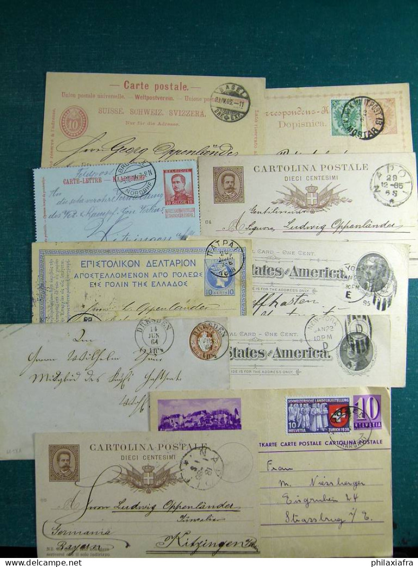 Collection Monde enveloppes, cartes postales et entire postaux période classique