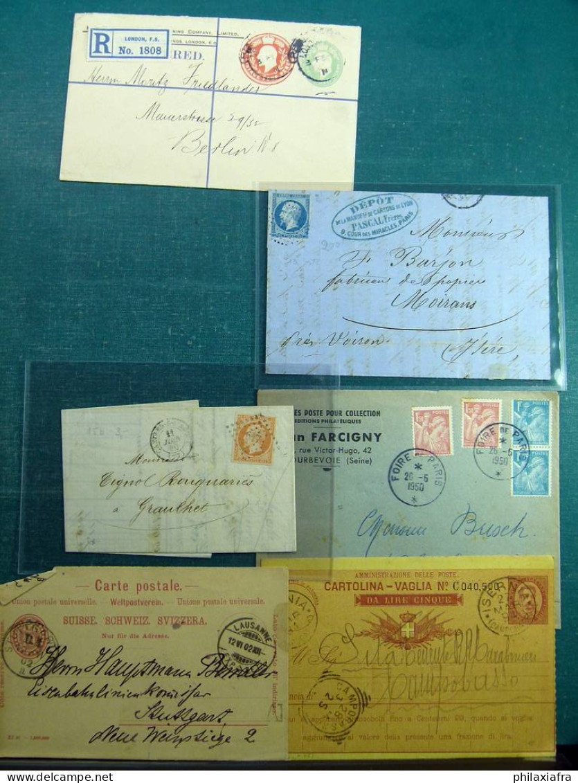 Lotto Monde environ 50 lettres et cartes postales voyagé de la période classique