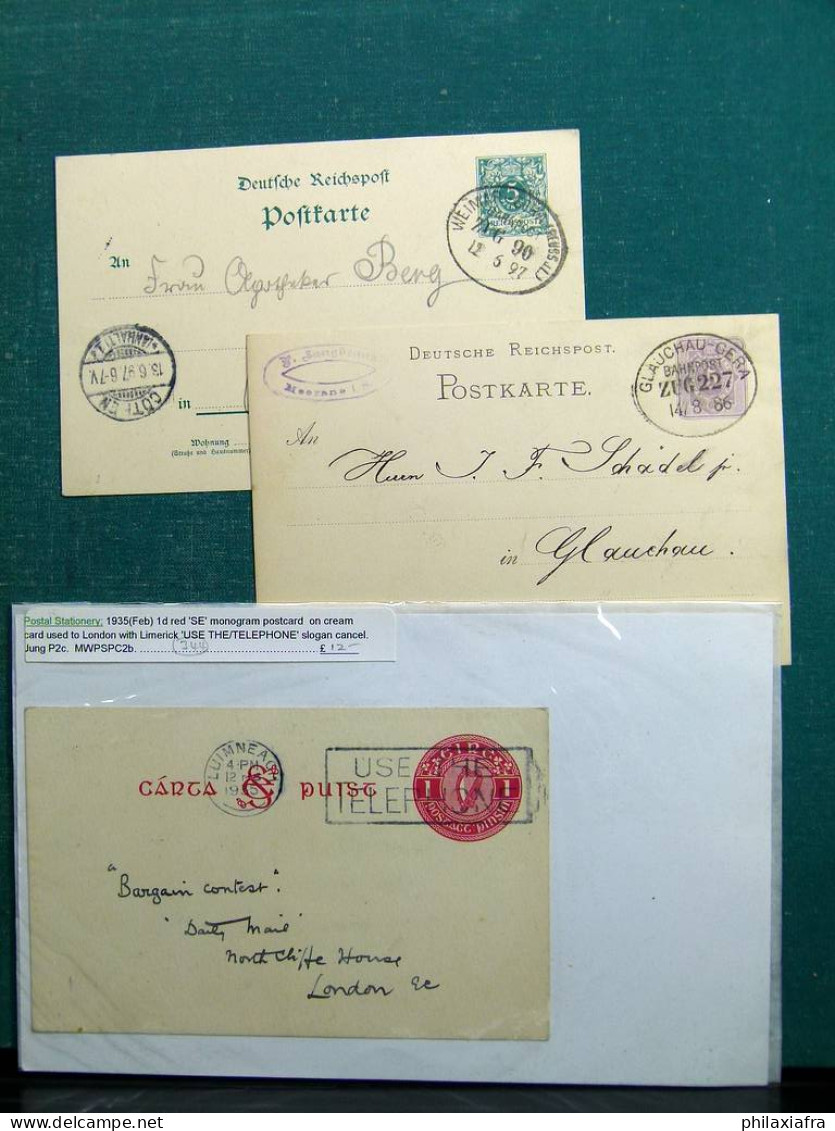 Collection Monde, Avec L'histoire Postale : Enveloppes Et Entire Postaux. - Sammlungen (im Alben)