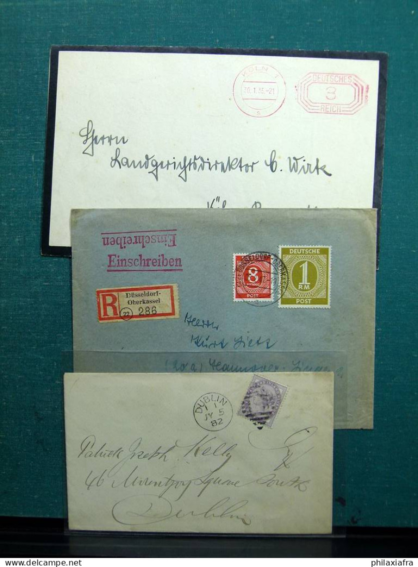 Collection Monde, avec l'histoire postale : enveloppes et entire postaux.