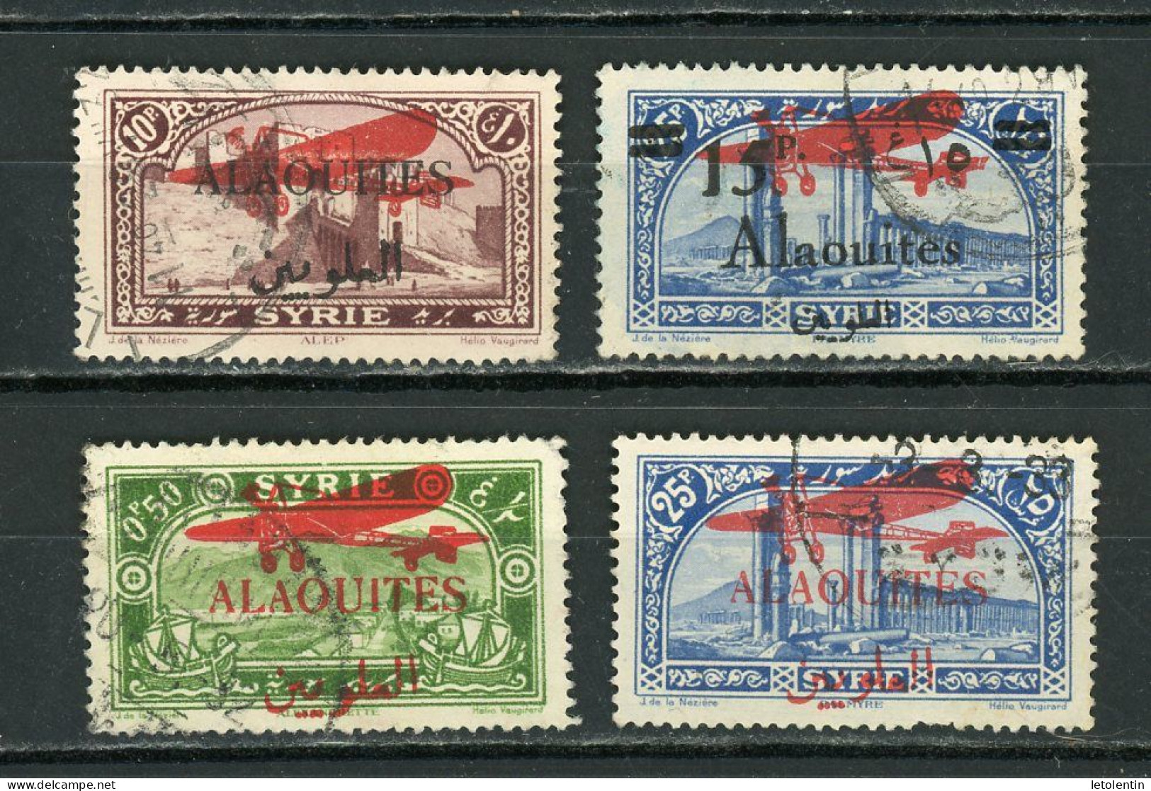 ALAOUITES - POSTE AERIENNE  - N°Yt 12+13+14+16 Obli. - Used Stamps