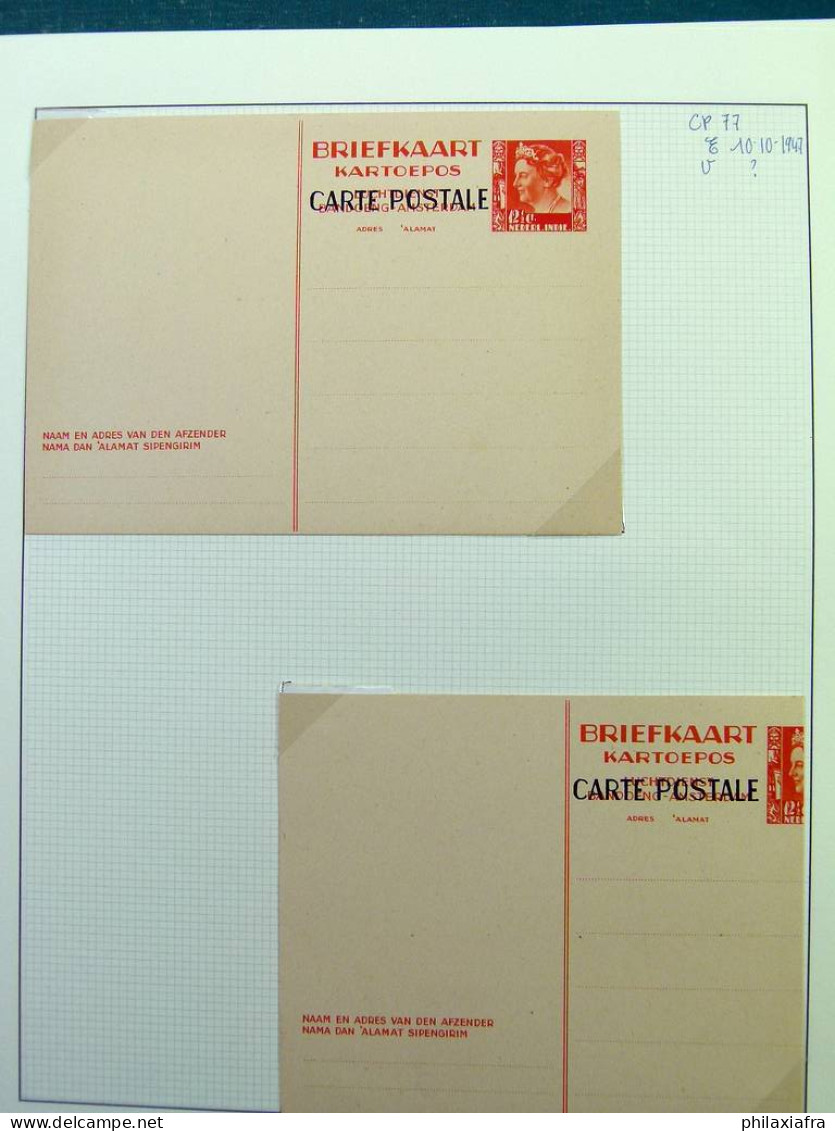 Collection des Indes néerlandaises, avec des entire postaux pas voyagè, spécimen