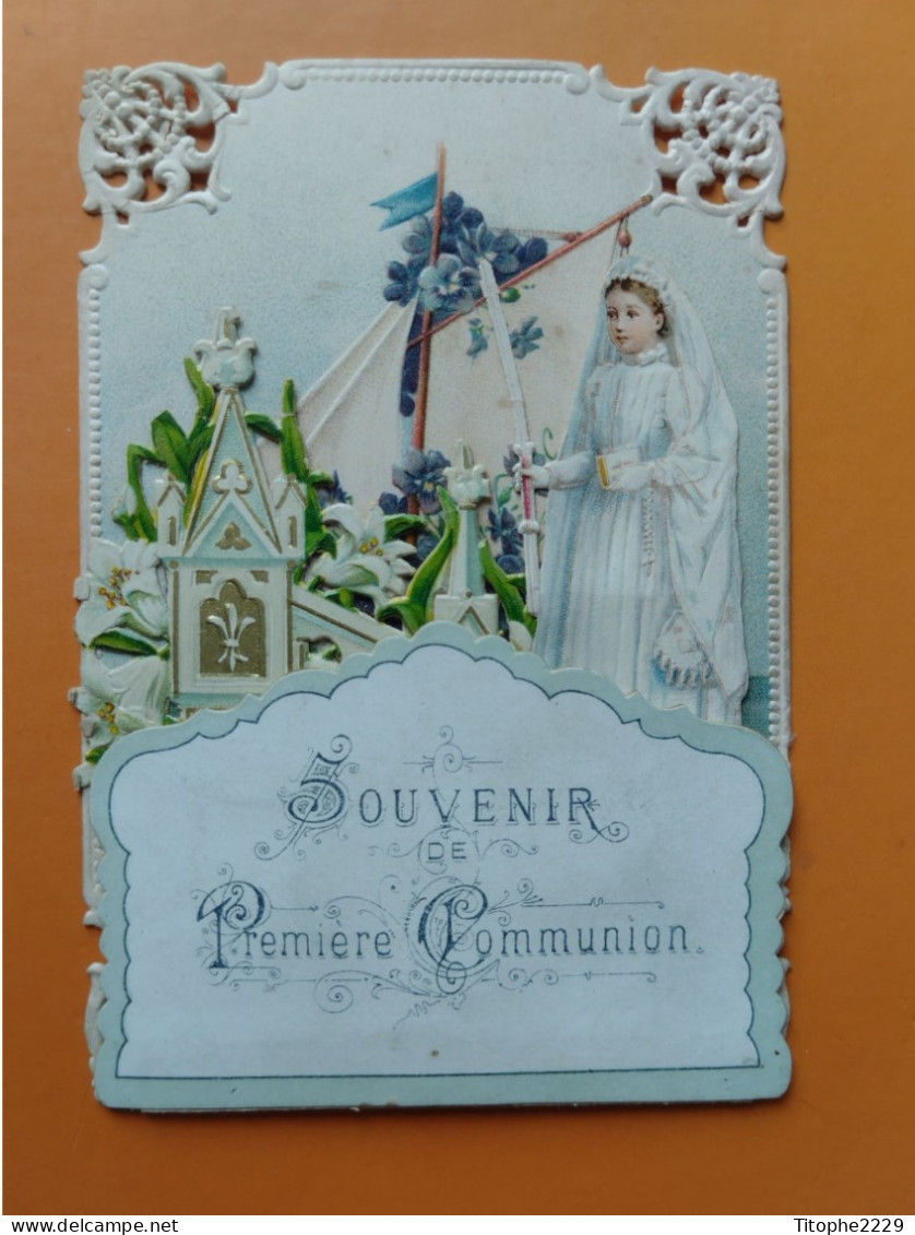 Canivet - Image Pieuse à Système : Souvenir De Ma 1 ère Communion En 1908 - Devotion Images