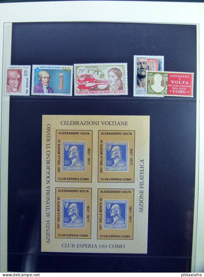 Lot thème scientifiques album timbres neufs et oblitéré Histoire postale