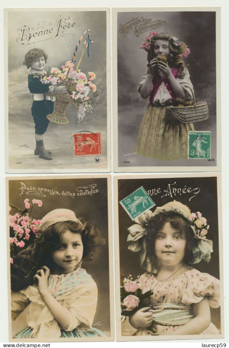 Lot De 10 Cartes Fantaisie Enfants - Portraits - Photographe SAZERAC - 5 - 99 Cartoline