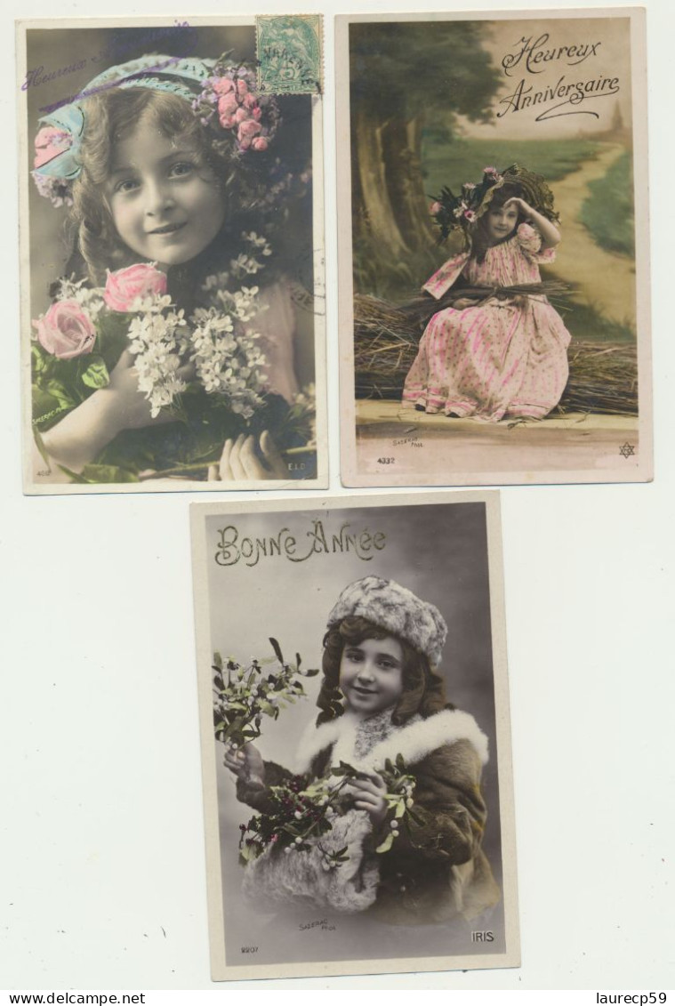 Lot De 10 Cartes Fantaisie Enfants - Portraits - Photographe SAZERAC - 5 - 99 Cartoline