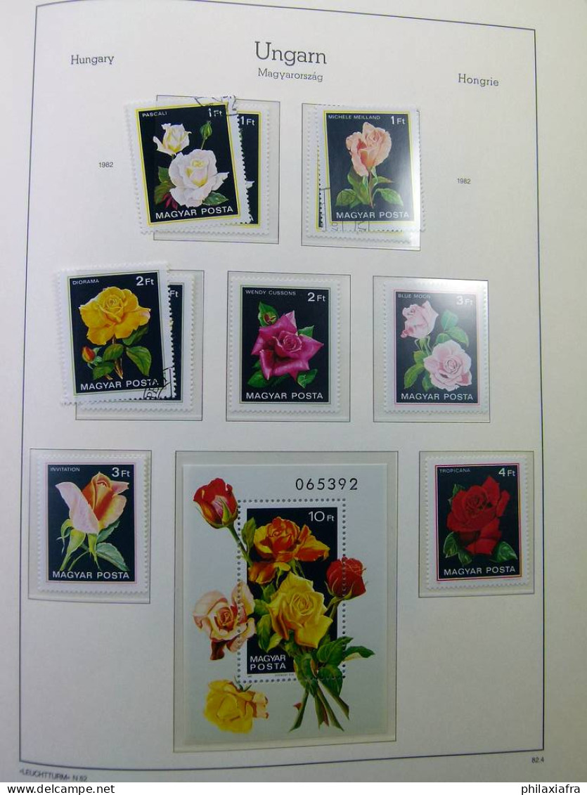 Collection Hongrie, sur album, de 1979 à 1984, timbres, neufs ** et oblitéré