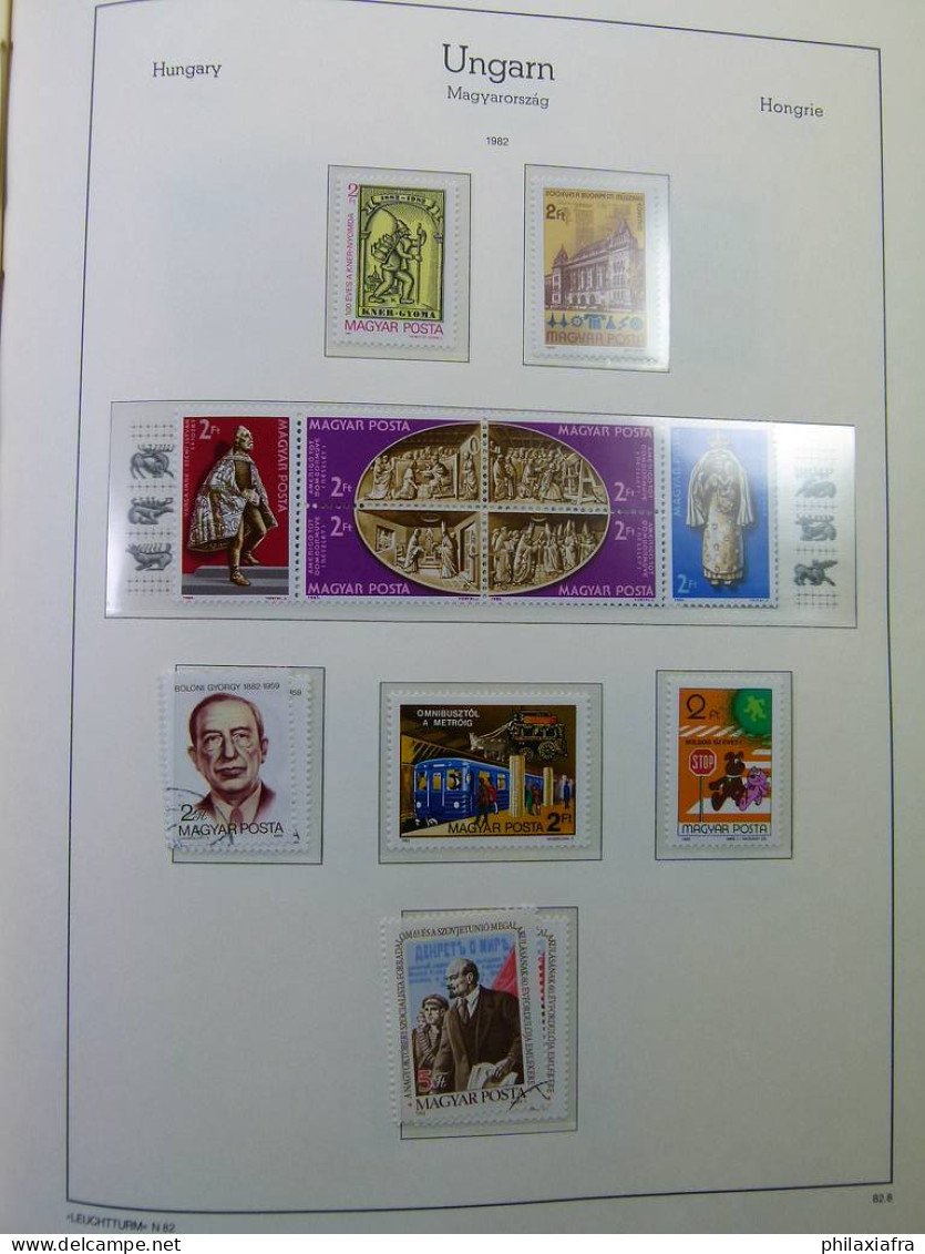 Collection Hongrie, sur album, de 1979 à 1984, timbres, neufs ** et oblitéré