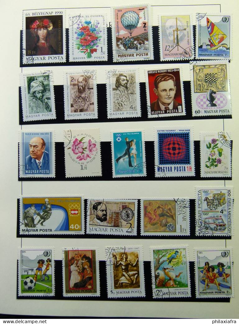 Collection Hongrie, sur album, de 1979 à 1984, timbres, neufs ** et oblitéré