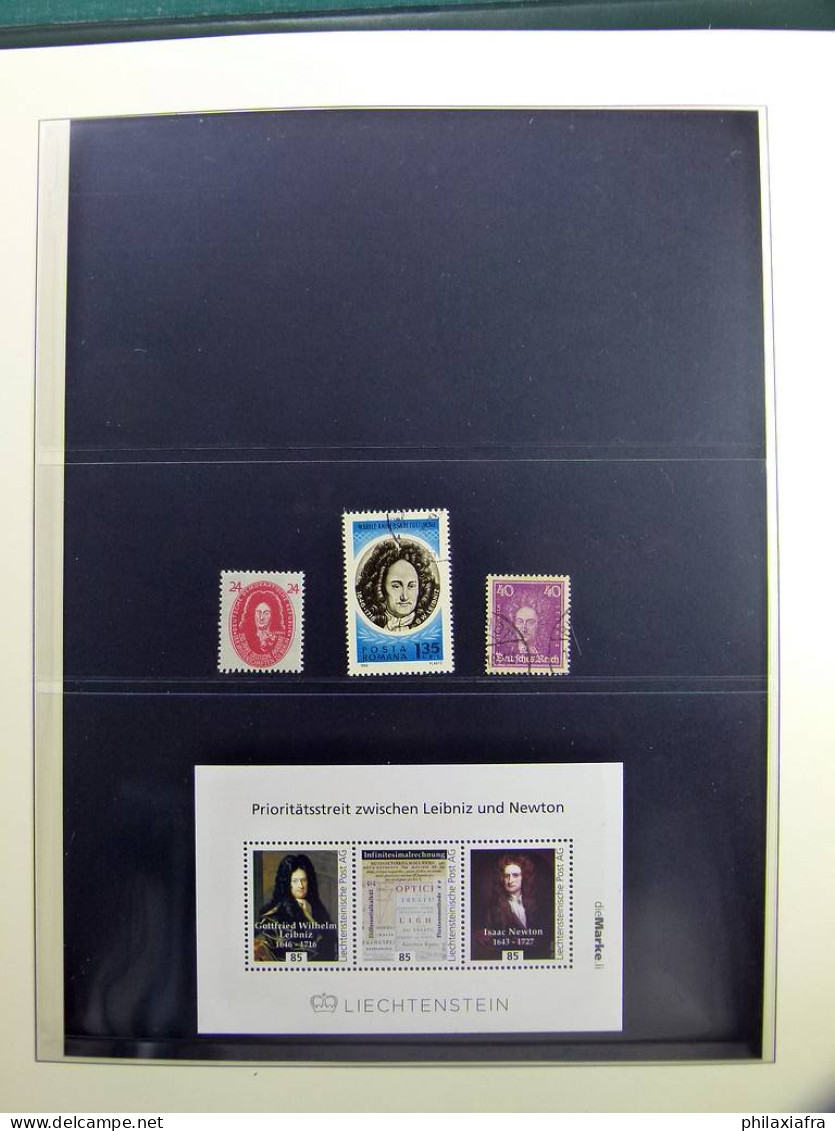 Collection thème scientifiques, album timbres neufs Oblitéré Histoire postale.
