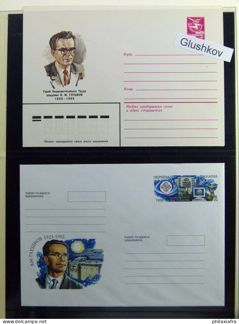 Collection thème des scientifiques album timbres neufs oblitéré histoire postale