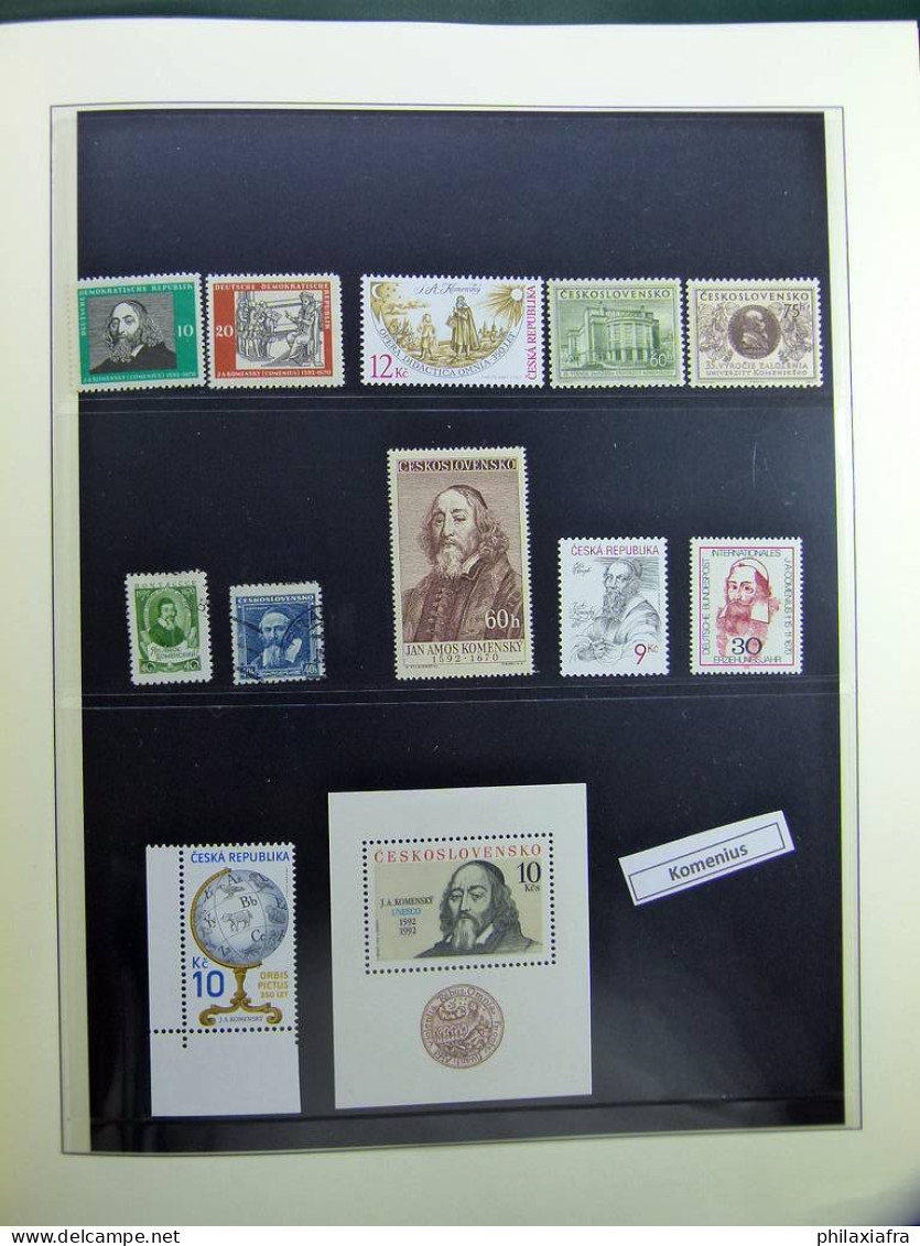 Collection thème des scientifiques album timbres neufs oblitéré histoire postale