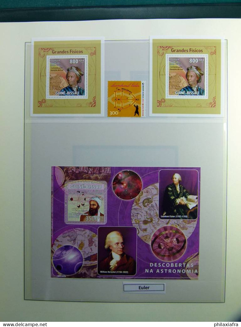 Collection thème scientifiques album Histoire postale timbres neufs oblitéré