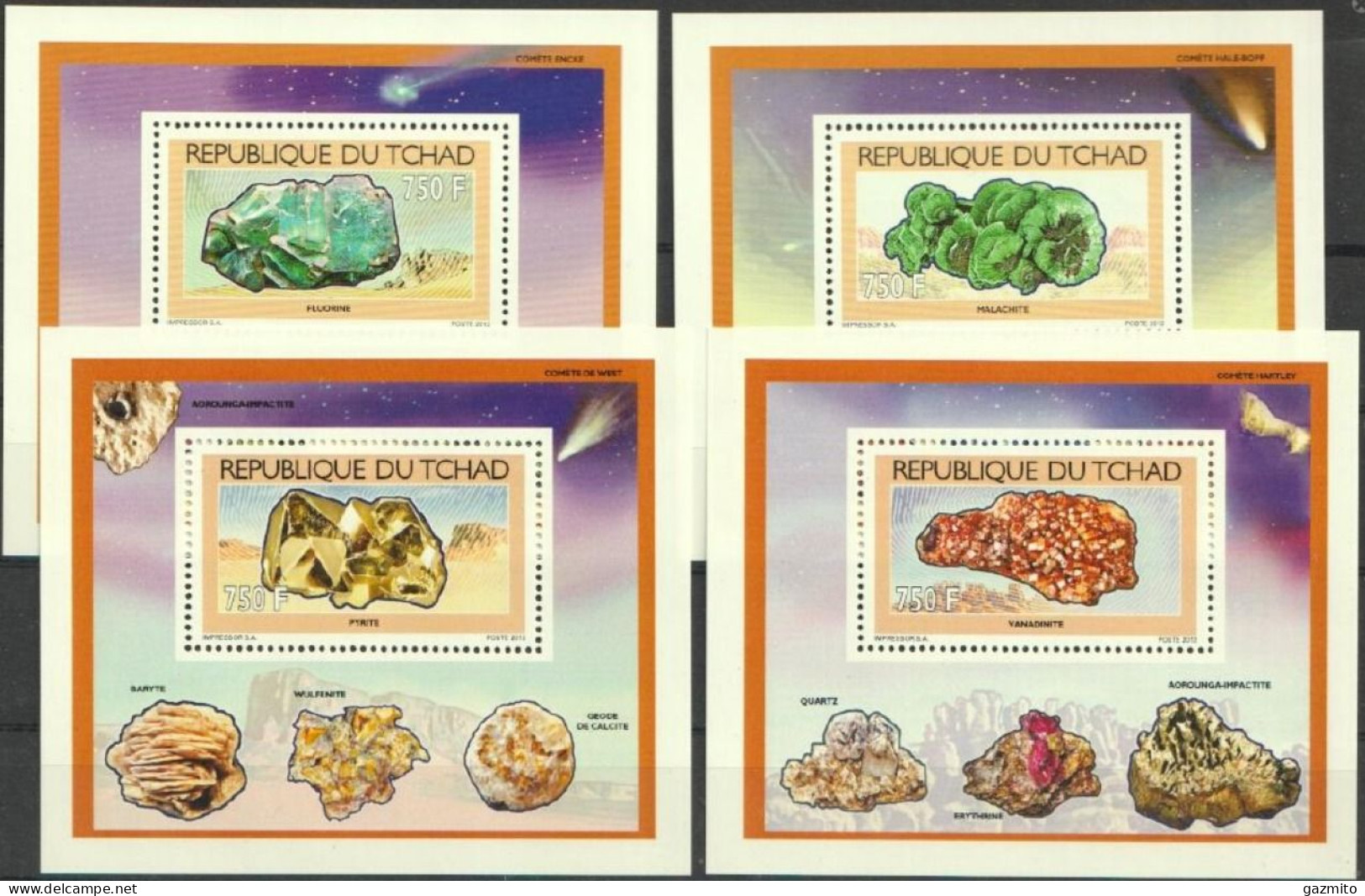 Tchad 2012, Minerals, 4BF - Chad (1960-...)
