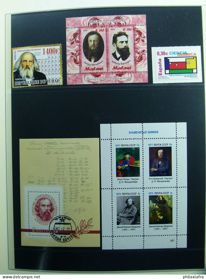 Collection sur thème scientifiques timbres neufs oblitéré Histoire postale