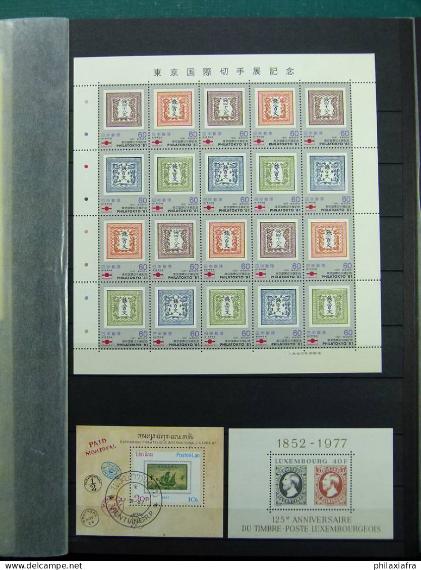 Collection Monde timbres, neufs oblitéré surtout Theme expositions philateliques