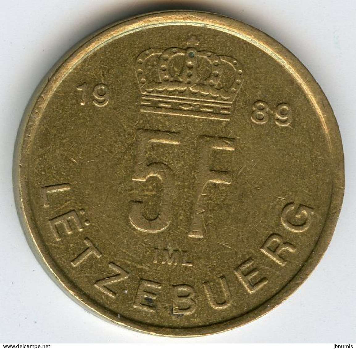 Luxembourg 5 Francs 1989 KM 65 - Luxembourg