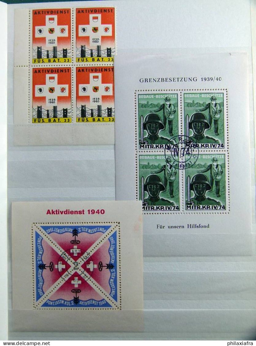 Lot Suisse Classificateur, Timbres Pour Soldats, Poste De Terrain 1940 Neufs* - Collections