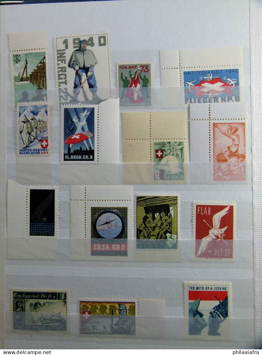 Lot Suisse Classificateur, Timbres Pour Soldats, Poste De Terrain 1940 Neufs* - Collections