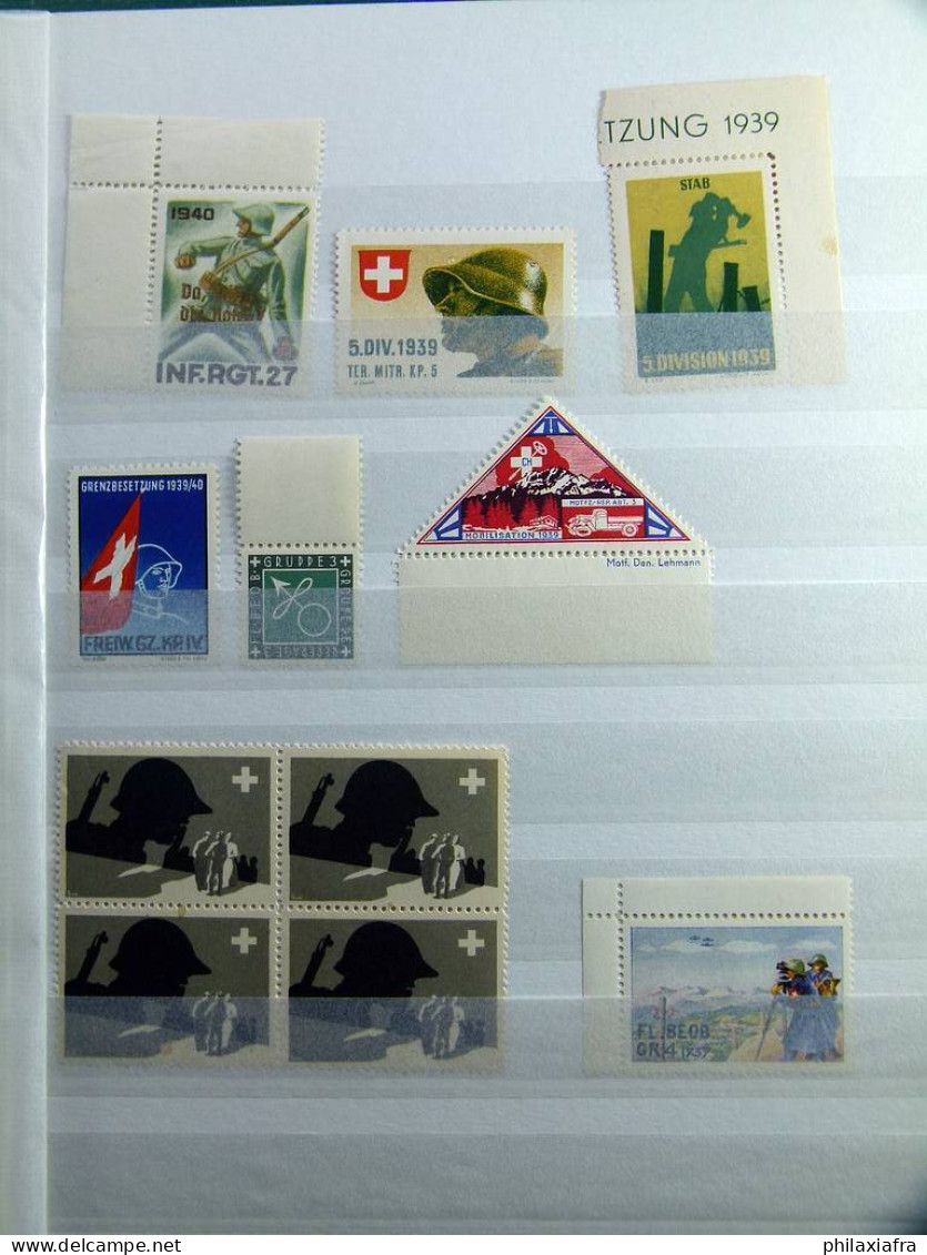 Lot Suisse Classificateur, Timbres Pour Soldats, Poste De Terrain 1940 Neufs* - Collections