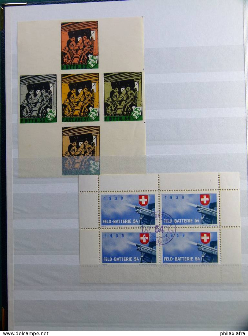 Lot Suisse Classificateur, Timbres Pour Soldats, Poste De Terrain 1940 Neufs* - Collections