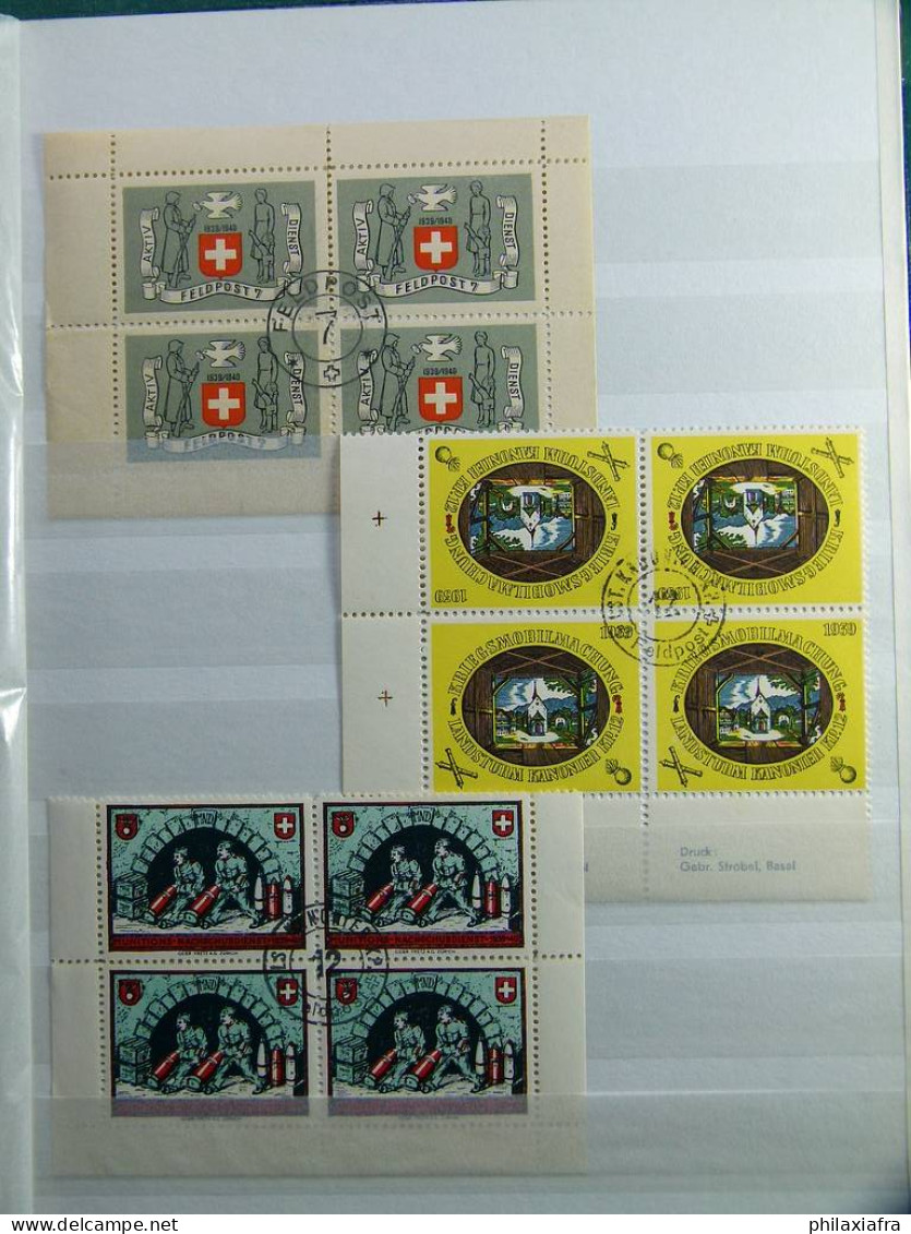 Lot Suisse classificateur, timbres pour soldats, poste de terrain 1940 neufs*