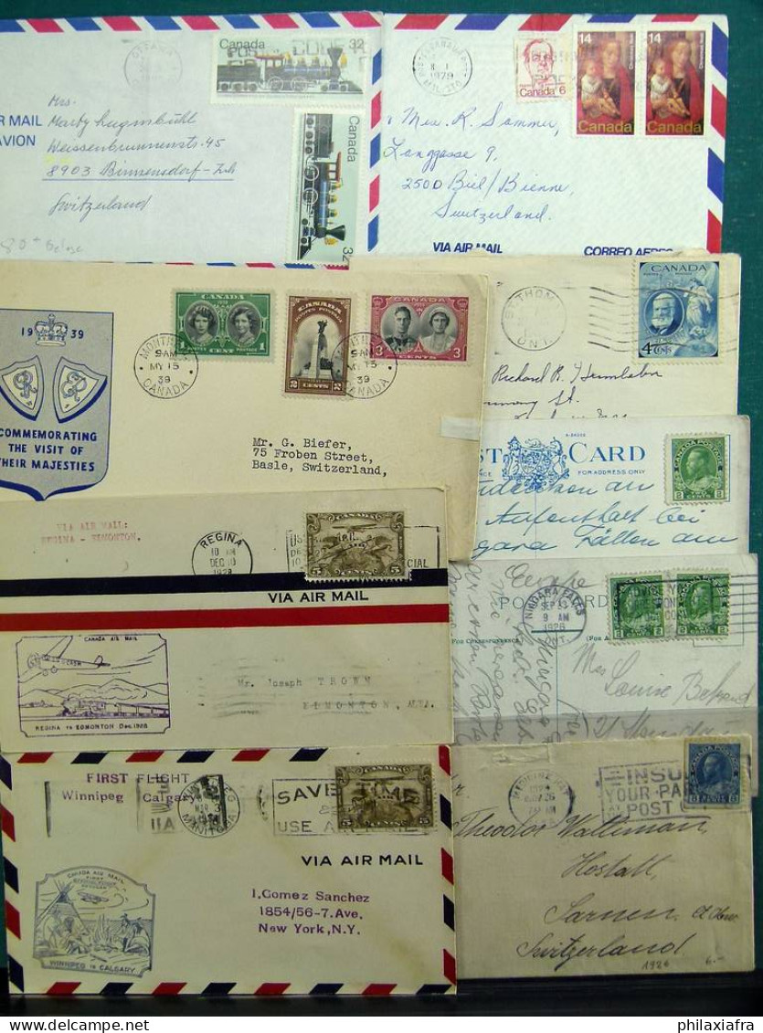 Collection D'histoire Postale Hollande Enveloppes Cartes Postales Semi-classique - Sammlungen