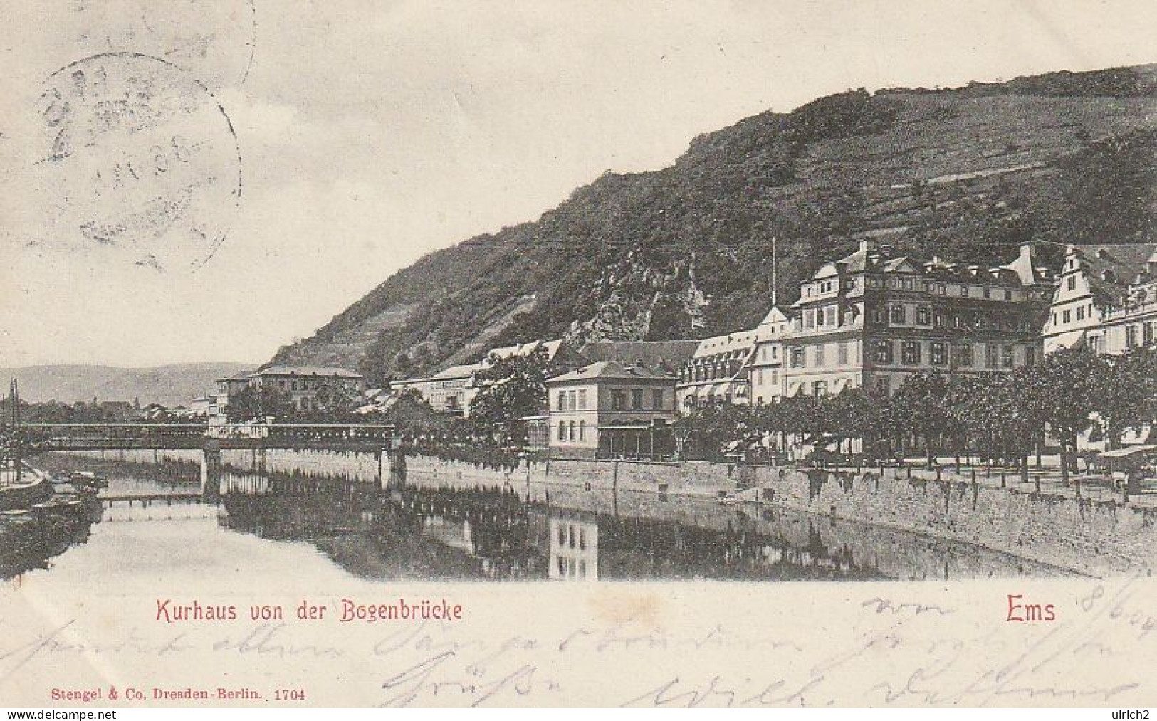 AK Ems - Kurhaus Von Der Bogenbrücke - 1904  (69577) - Bad Ems