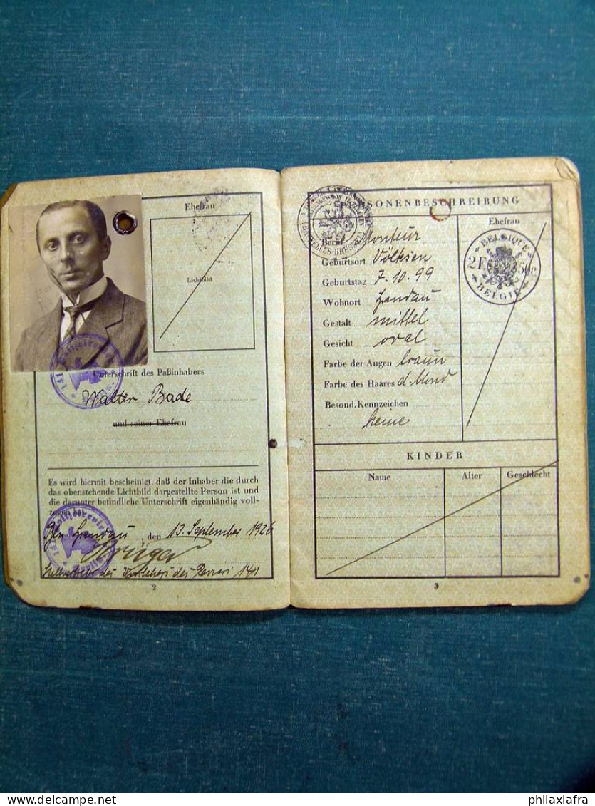 Lot Europe, 2 Anciens Documents D'identité, Années 1920, France Et Reich - Altri - Europa