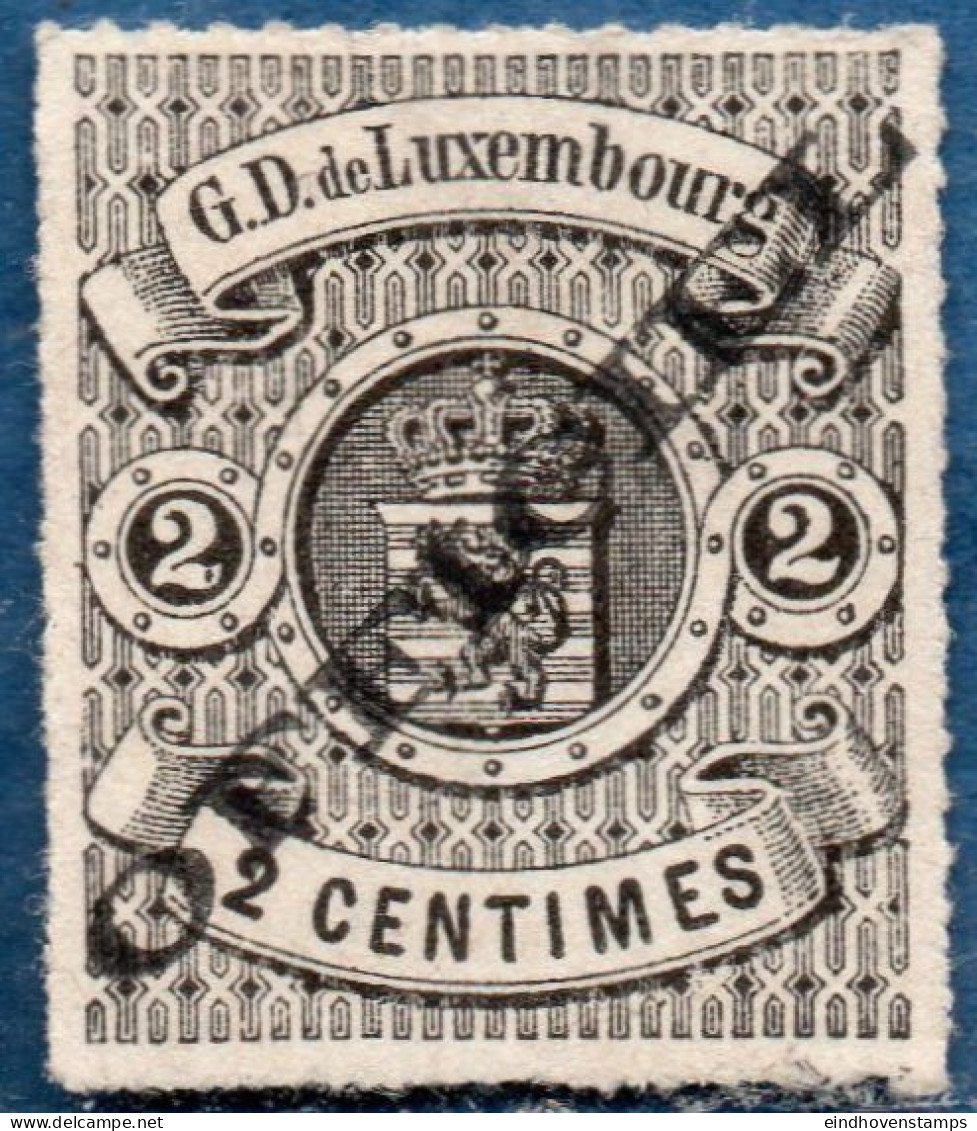Luxemburg Service 1875 2 C Wide Overprint M Signature Richter - Officials