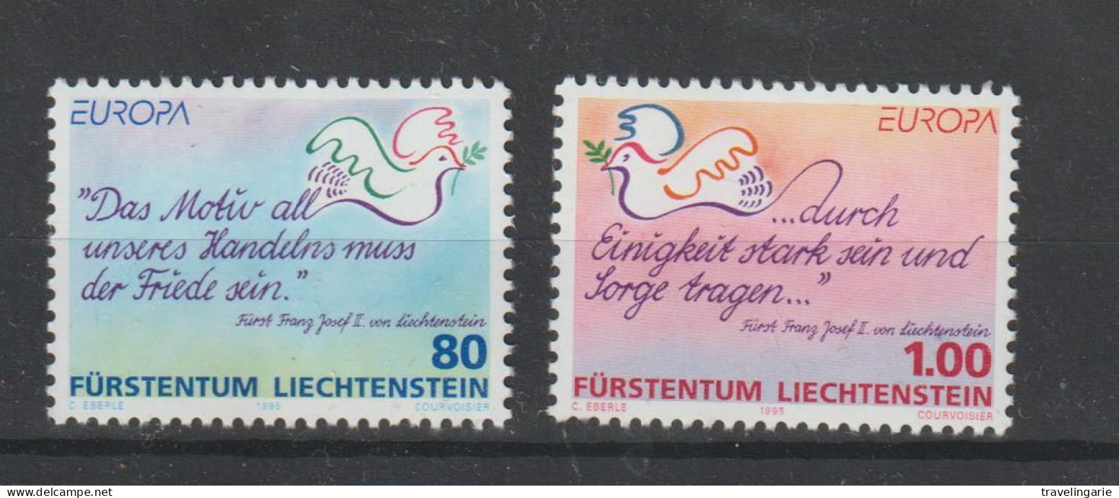 Liechtenstein 1995 Europa Cept - Peace And Freedom ** MNH - Neufs