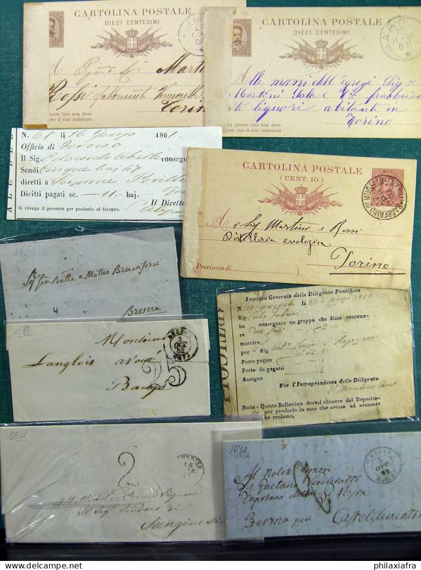 Lot d'histoire postale italienne, sourtout préfilatélique, être inspecté