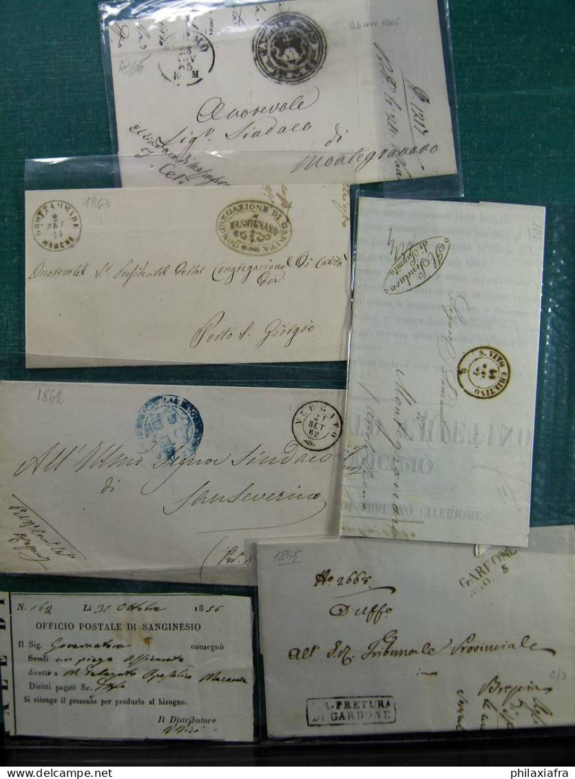 Lot d'histoire postale italienne, sourtout préfilatélique, être inspecté