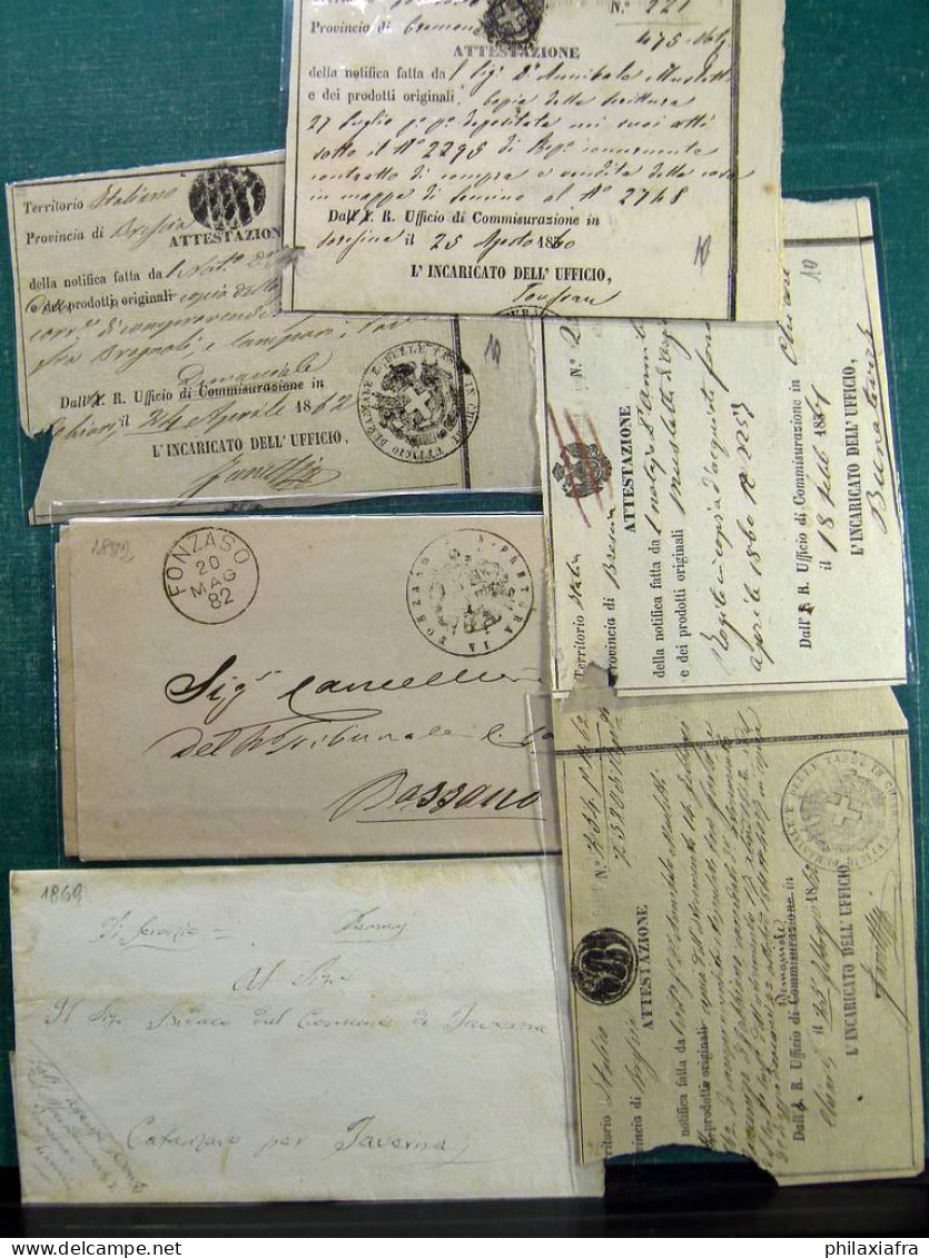 Lot d'histoire postale italienne, sourtout préfilatélique, être inspecté