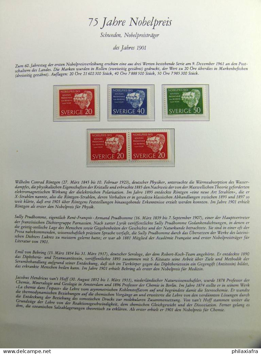 Lot thème des prix Nobel album timbres neufs oblitéré histoire postale