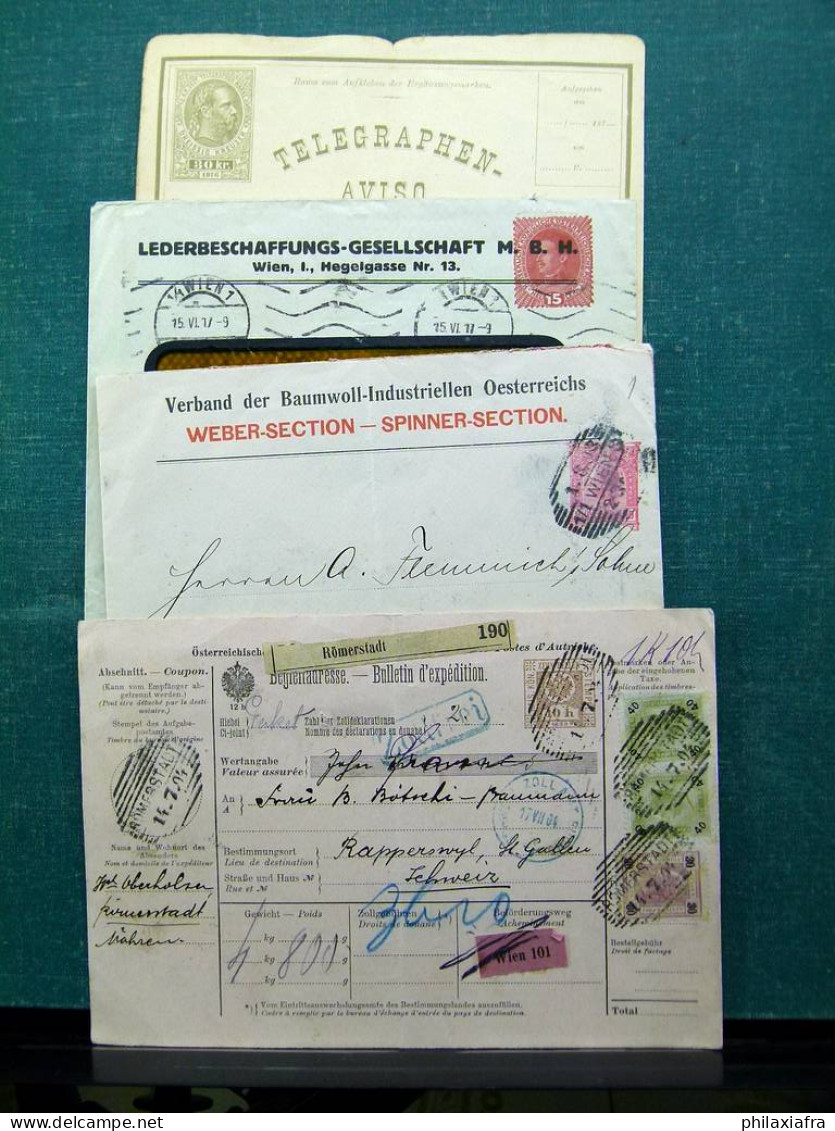 Collection Autriche, En Boîte, Avec Entire Postal, Voyagé, époque Classiques - Verzamelingen