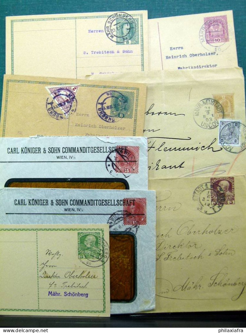 Collection Autriche, en boîte, avec entire postal, voyagé, époque classiques