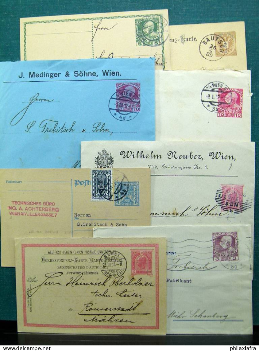 Collection Autriche, en boîte, avec entire postal, voyagé, époque classiques